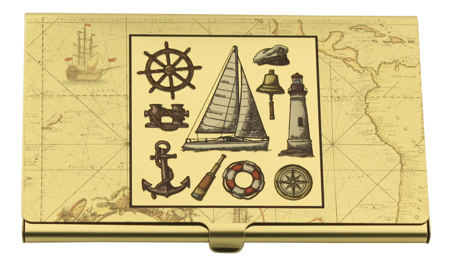 Visitenkartenbox - Maritim / Messing - SMA NAUTIC PRODUCTS