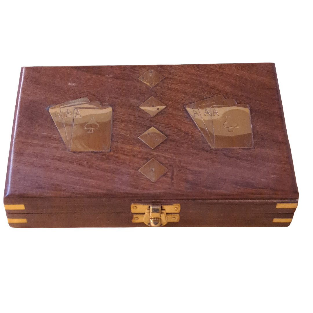 Karten - Würfelbox mit 2 Sets französischen Jasskarten und 5 Würfeln