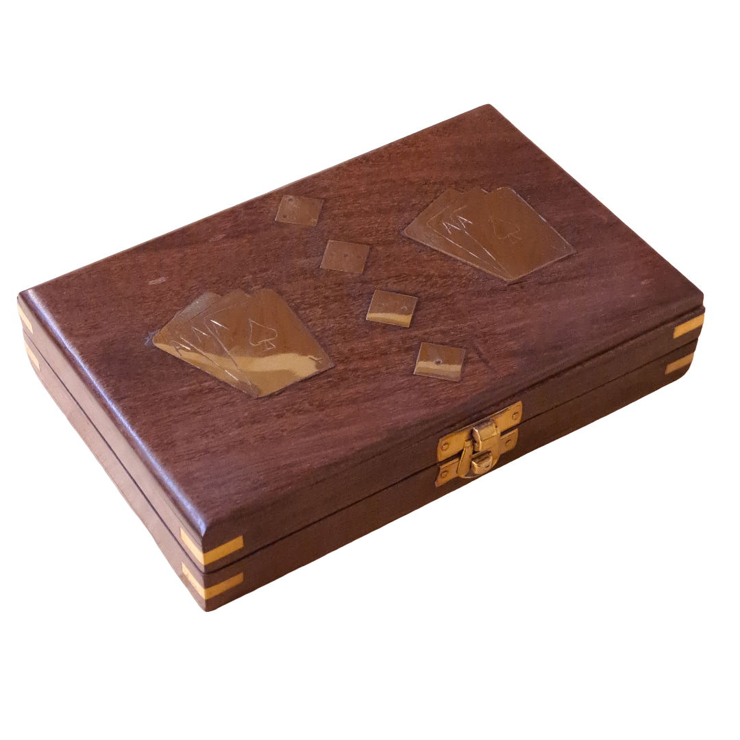 Karten - Würfelbox mit 2 Sets französischen Jasskarten und 5 Würfeln