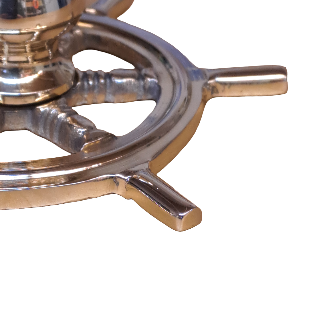 Kerzenhalter Schiffsteuerrad Ø 12cm / 100% Messing