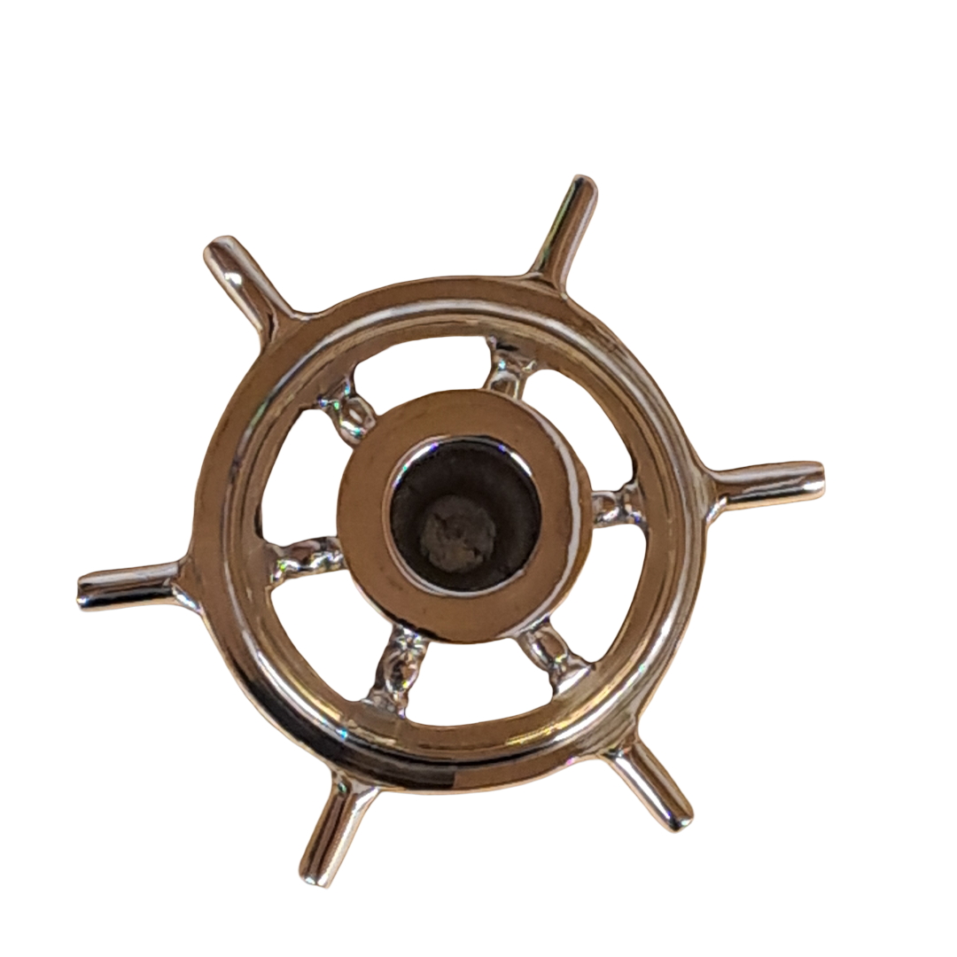 Kerzenhalter Schiffsteuerrad Ø 12cm / 100% Messing