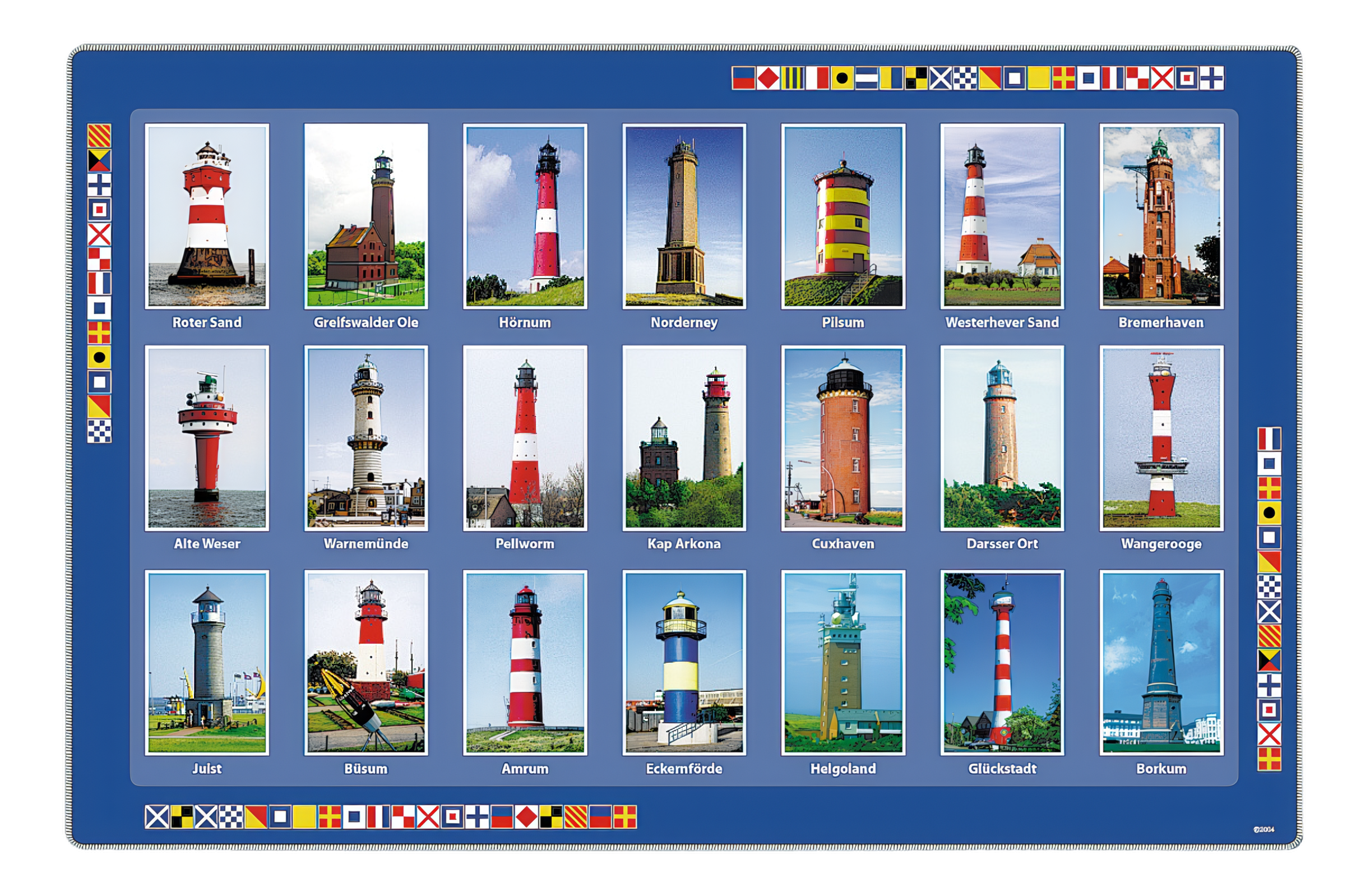 Tischset - Leuchtturm 4 - teilig / in 2 Varianten