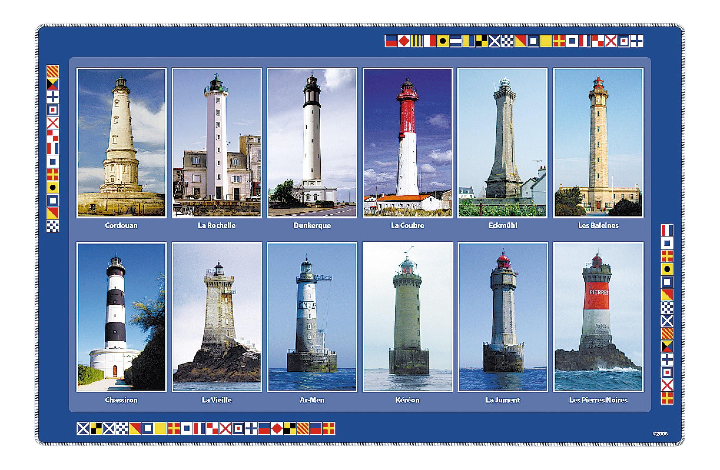 Tischset - Leuchtturm 4 -teilig / in 2 Varianten