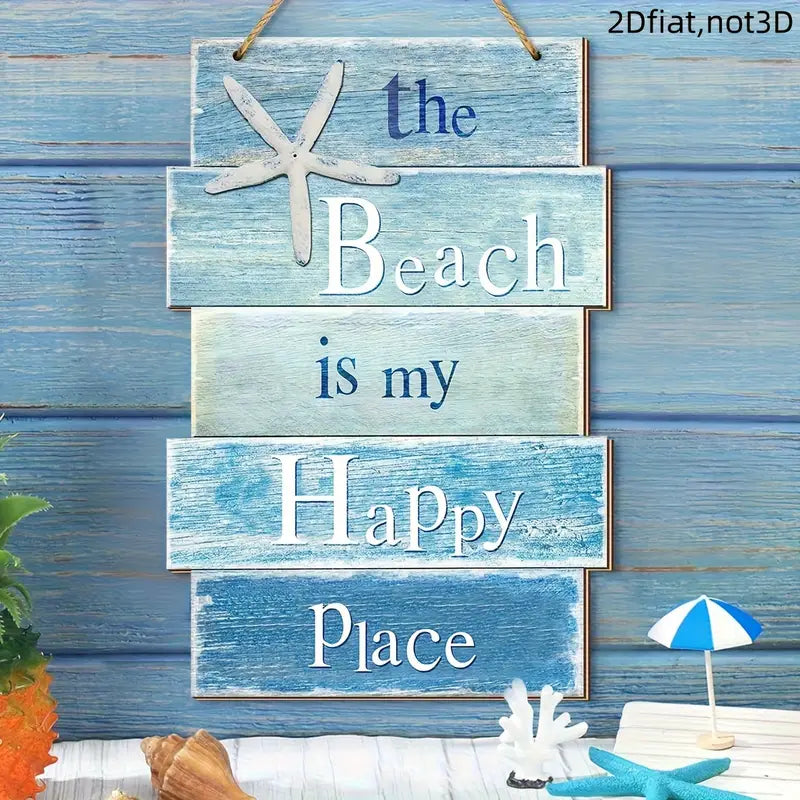 Panneau de plage 14.5cm x 23cm "Plage" / 2D - Impression