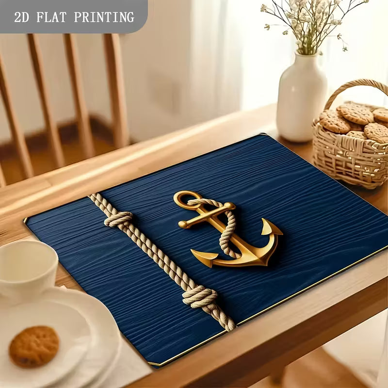 Tischset - Nautic im Ankerdesign / 4 - teilig