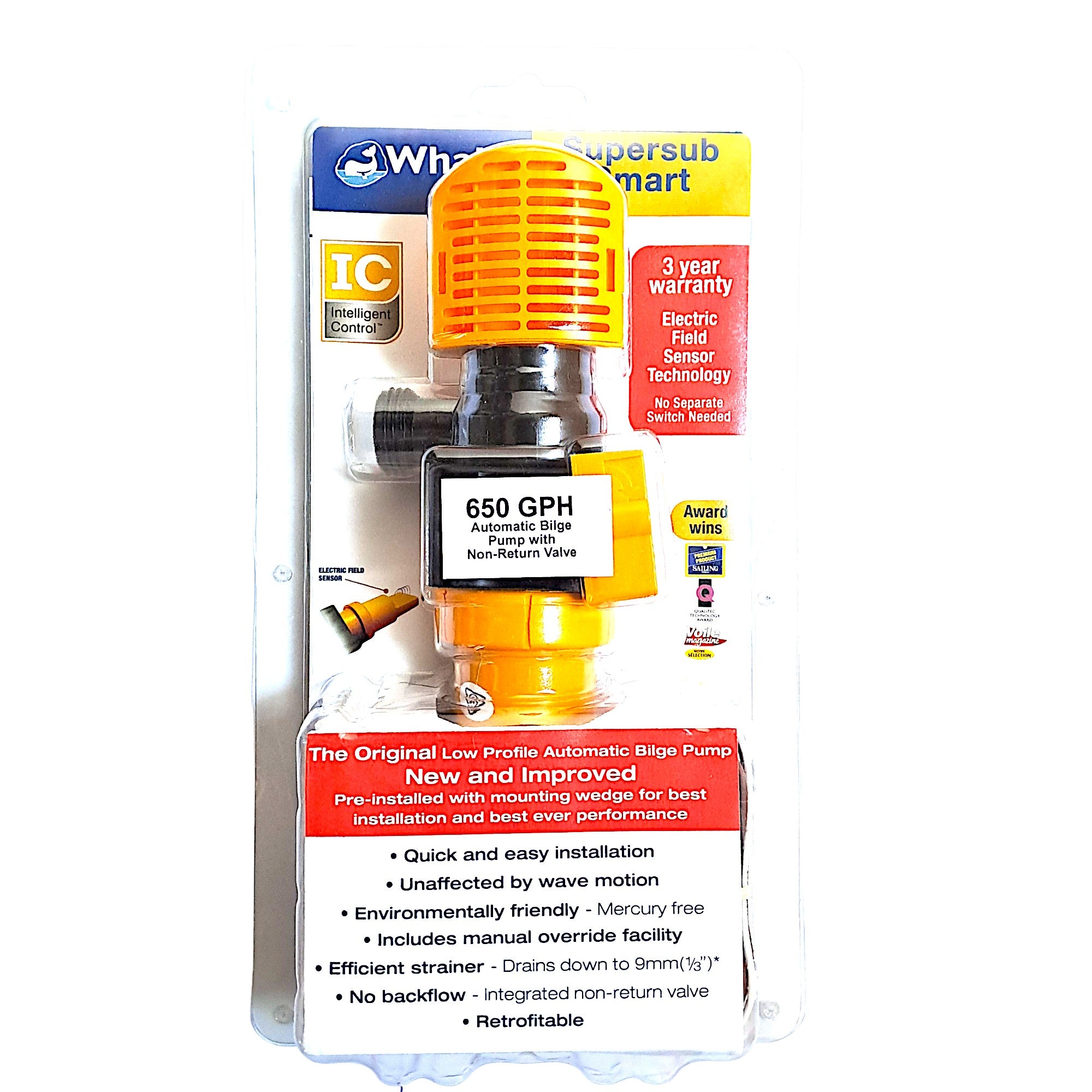 Bilgenpumpe 12V - Supersub Smart 650 / bis 2200 Lt. / Std. - SMA NAUTIC PRODUCTS