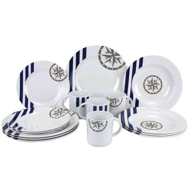 Bootsgeschirr - Set Marina / 16 teilig - SMA NAUTIC PRODUCTS