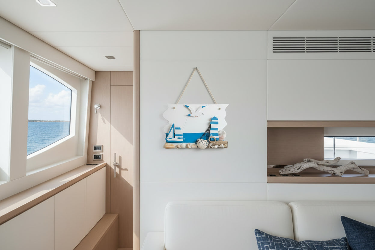 Meeresdeko - Schiff & Leuchtturm / 20cm