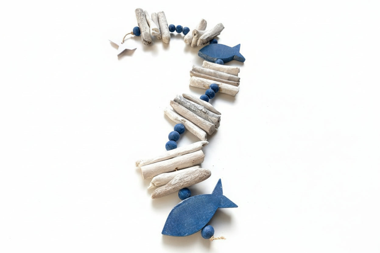 Girlande Treibholz & Fisch / 50cm