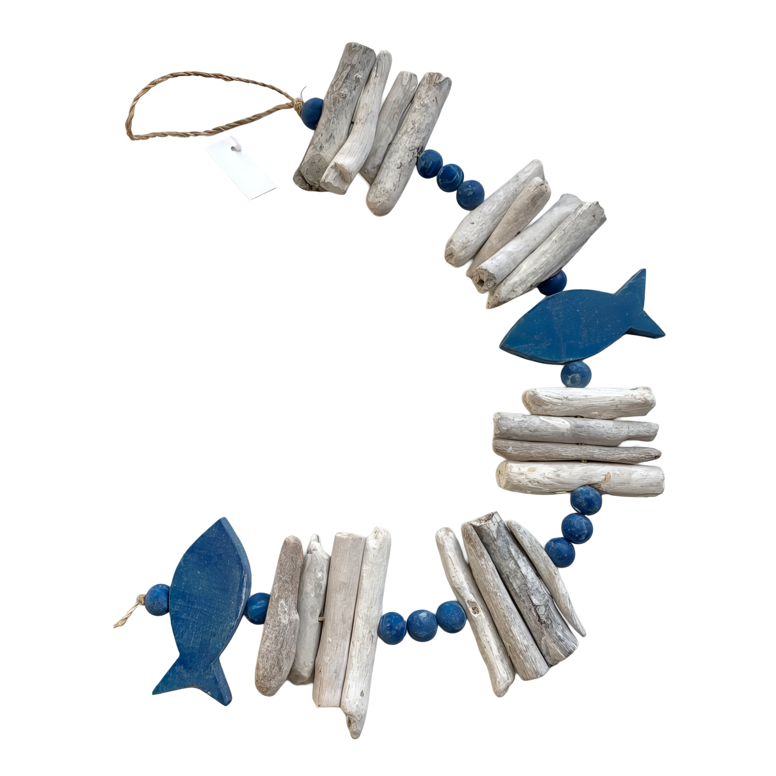 Girlande mit Treibholz & Fisch / 50cm