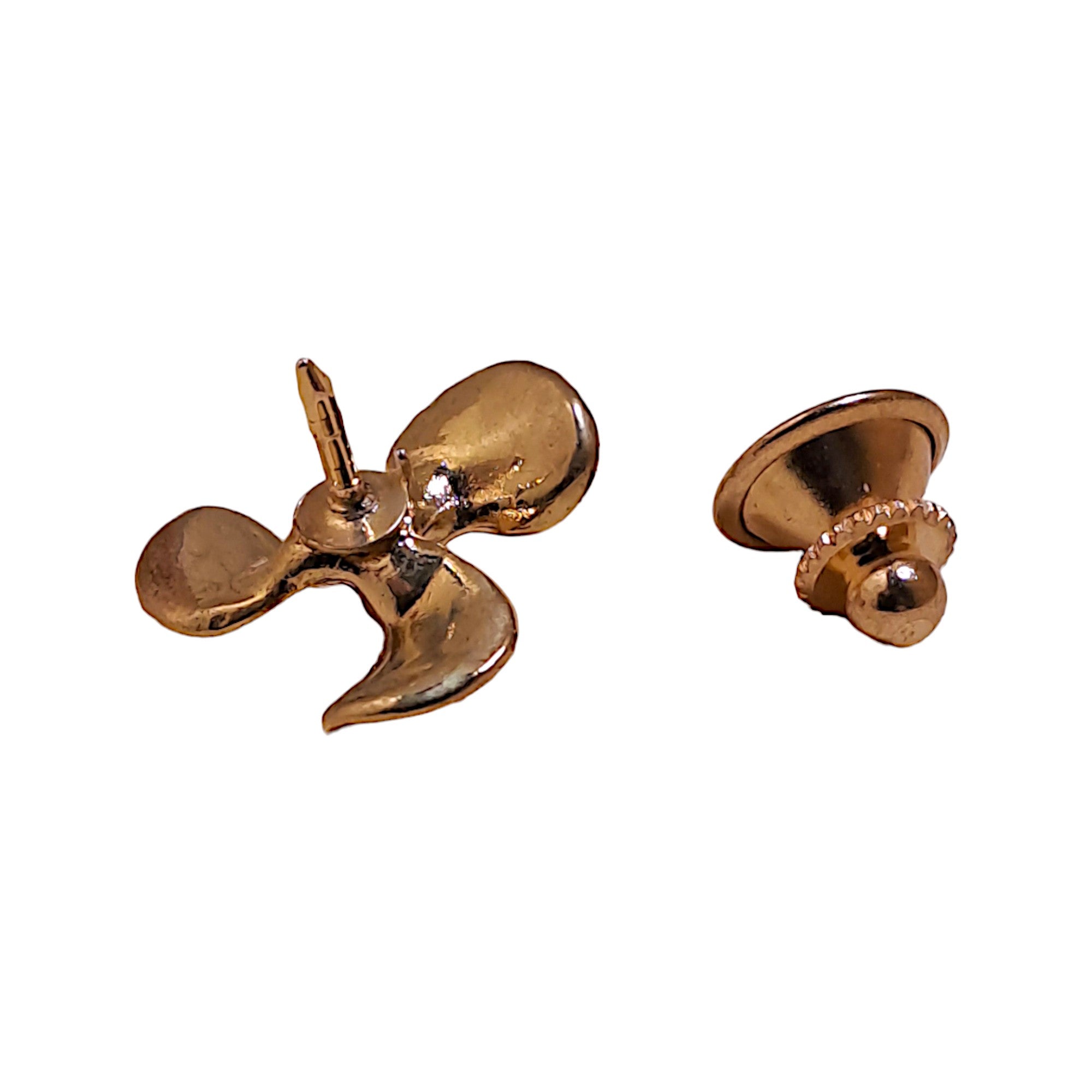 Anstecknadel Schiffschraube 22 x 20mm vergoldet / Pin - Schliesse - SMA NAUTIC PRODUCTS