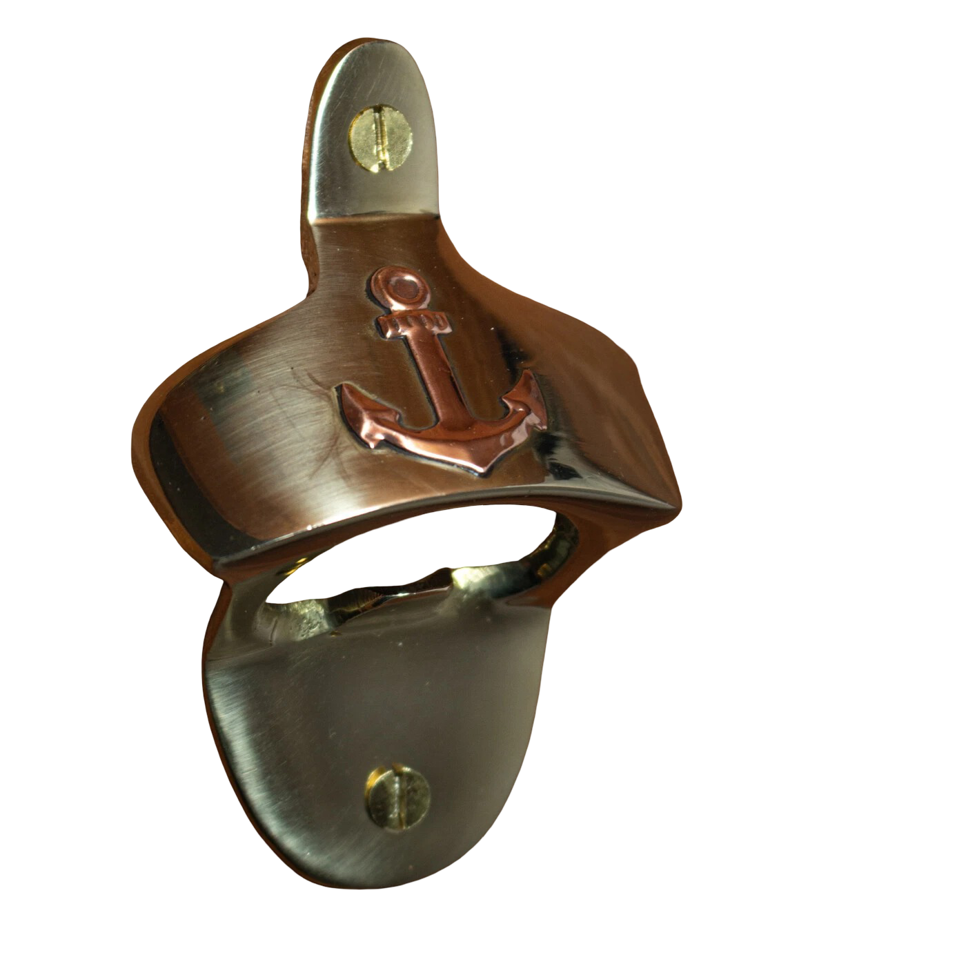 Wandflaschenöffner Anker 9,5cm / Messing