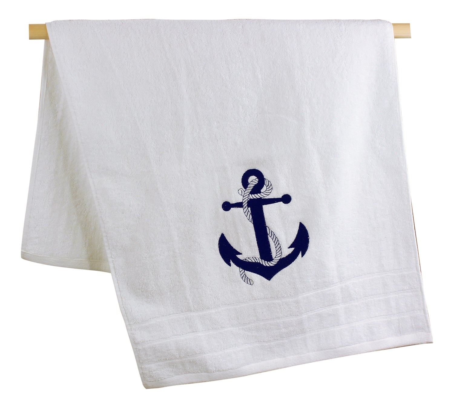 Badetuch - Set weiss mit Anker / 4 - teilig - SMA NAUTIC PRODUCTS
