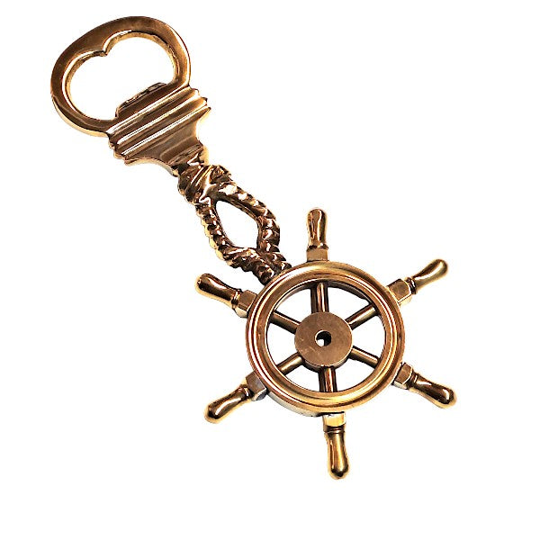 Nautischer Faschenöffner Steuerrad aus 100% Messing, als Geschenkidee ! Im Premium - Onlineshop von SMA NAUTIC PRODUCTS