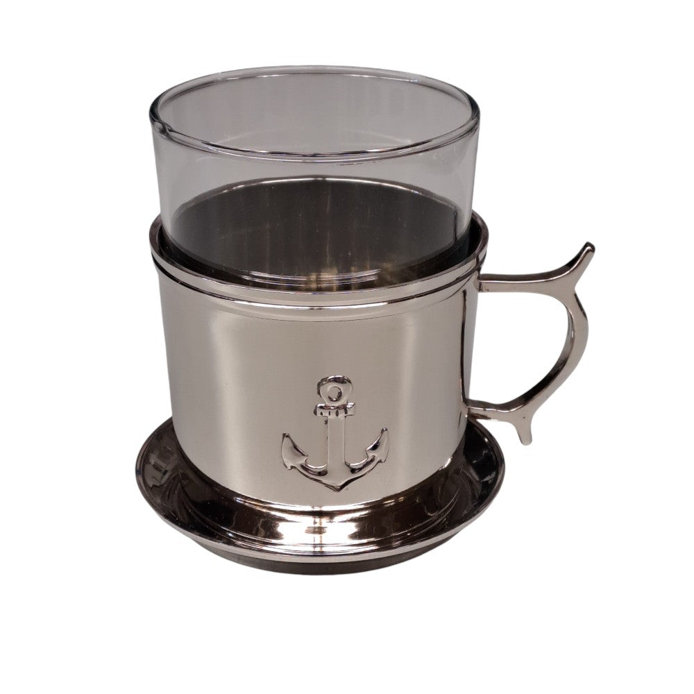 Maritimes Grog - Glas mit Untersetzer - SMA NAUTIC PRODUCTS