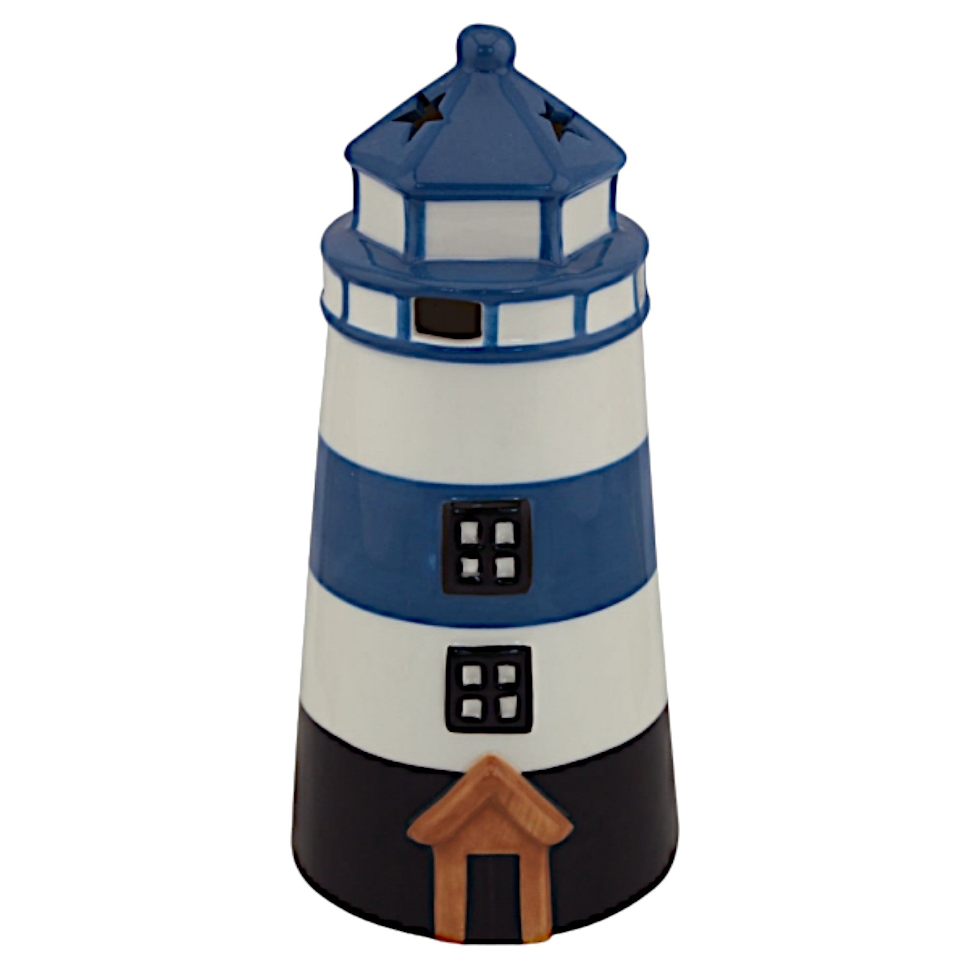 Leuchtturm 23,5cm aus Keramik / beleuchtbar - SMA NAUTIC PRODUCTS