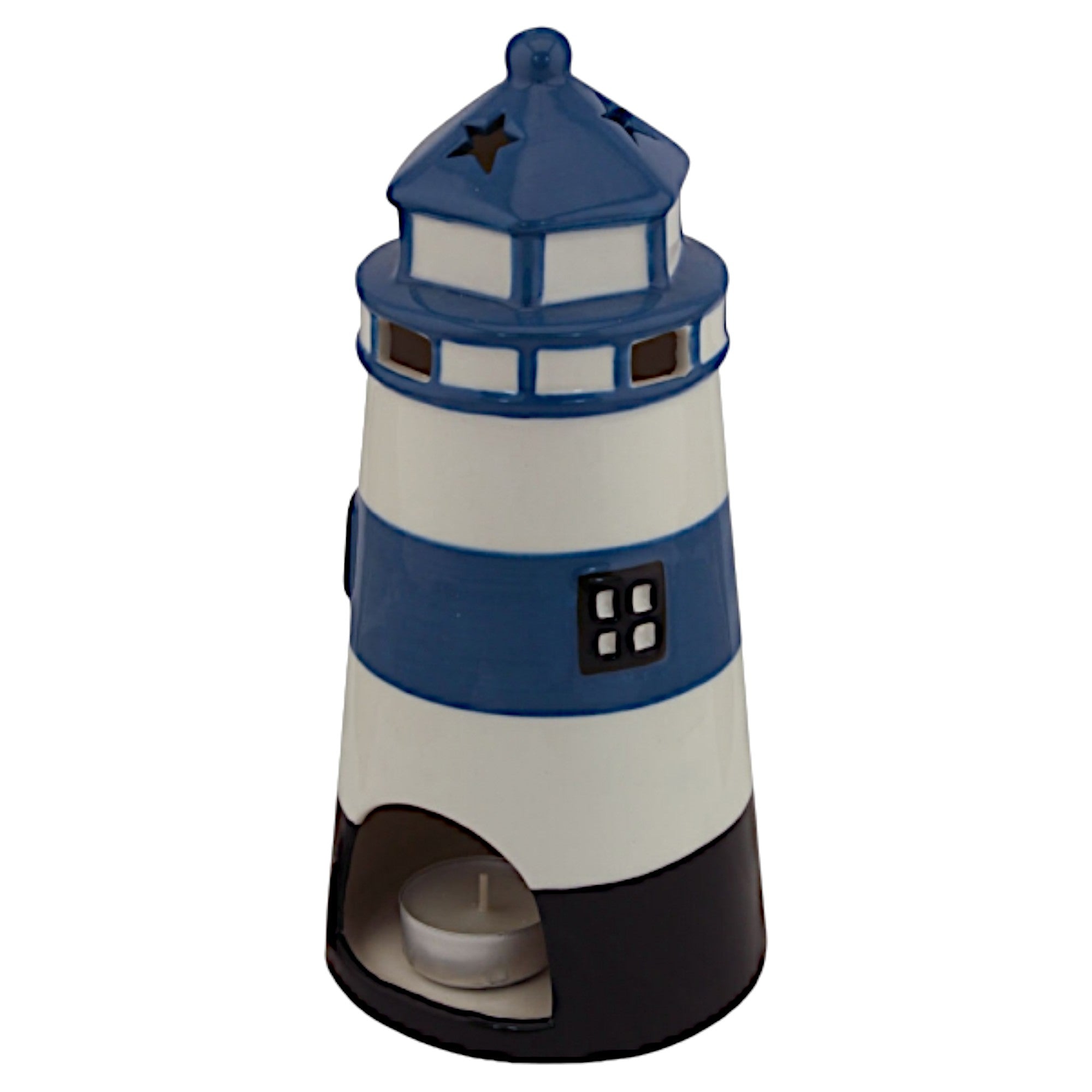 Leuchtturm 23,5cm aus Keramik / beleuchtbar - SMA NAUTIC PRODUCTS