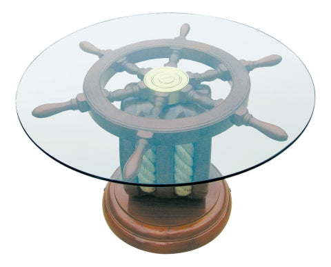 Steuerradtisch mit Blockrolle Ø 65cm / H 41cm - SMA NAUTIC PRODUCTS