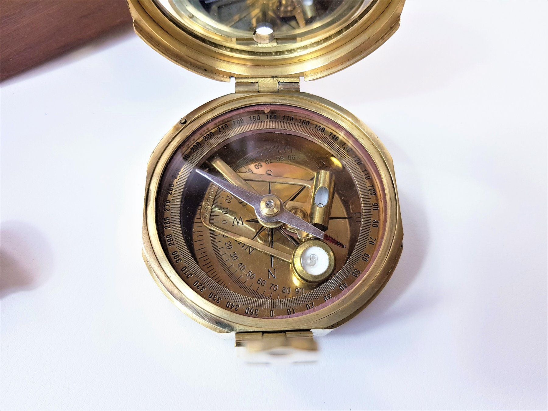 Teleskop 15cm, Sextant & Kompass in der Holzbox (Marine - Set) - SMA NAUTIC PRODUCTS
