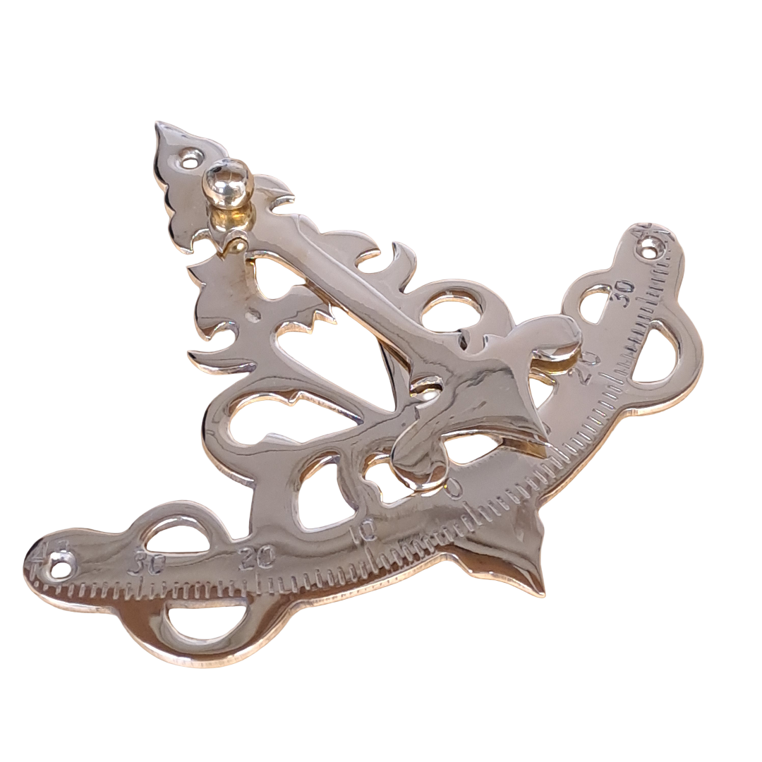 Krängungsmesser Maritim 17,5cm x 16,5cm / aus 100% Messing