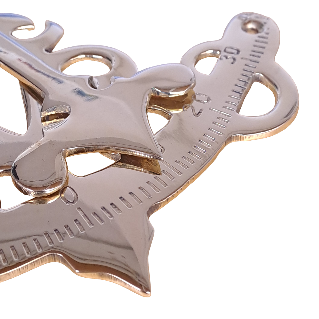 Krängungsmesser Maritim 17,5cm x 16,5cm / aus 100% Messing