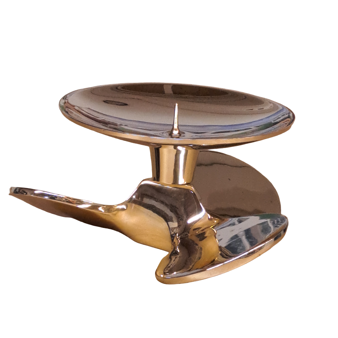 Kerzenhalter Schiffschraube Ø 12cm / 100% Messing