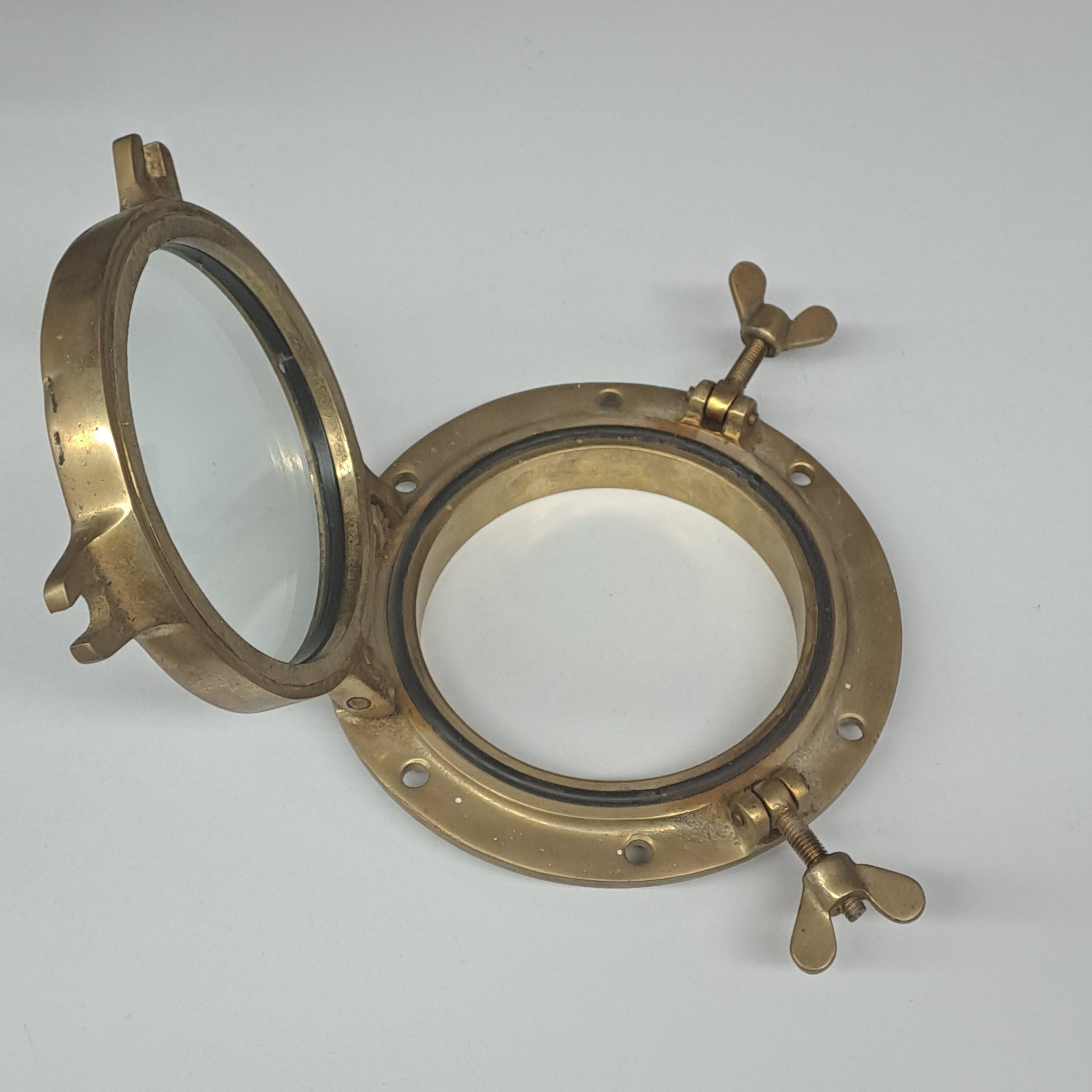 Originales Bullauge Bronze Ø 22cm / mit natürlicher Patina !