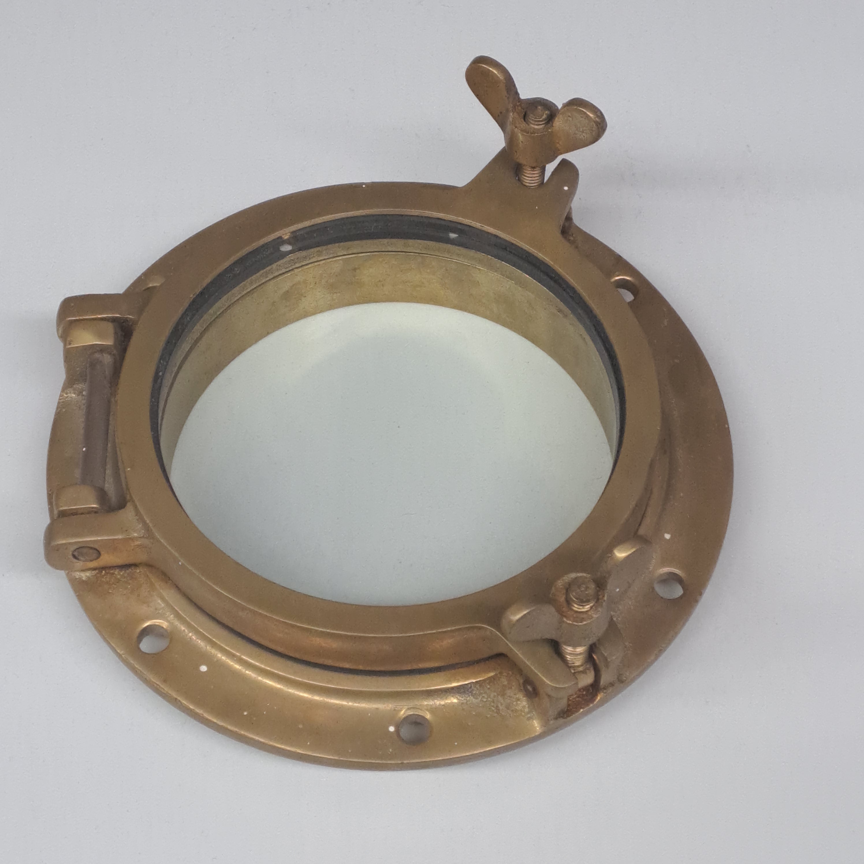 Originales Bullauge Bronze Ø 22cm / mit natürlicher Patina !