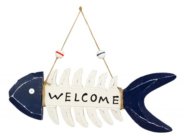 Wanddekoration FISCH - WELCOME / 27cm - SMA NAUTIC PRODUCTS