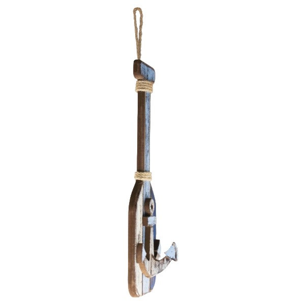 Paddel mit Anker deko 38cm / aus Holz, bemalt - SMA NAUTIC PRODUCTS