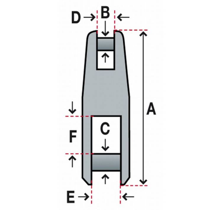 Kette - Anker Wirbel Edelstahl / für Ketten von Ø 6mm - 14mm - SMA NAUTIC PRODUCTS