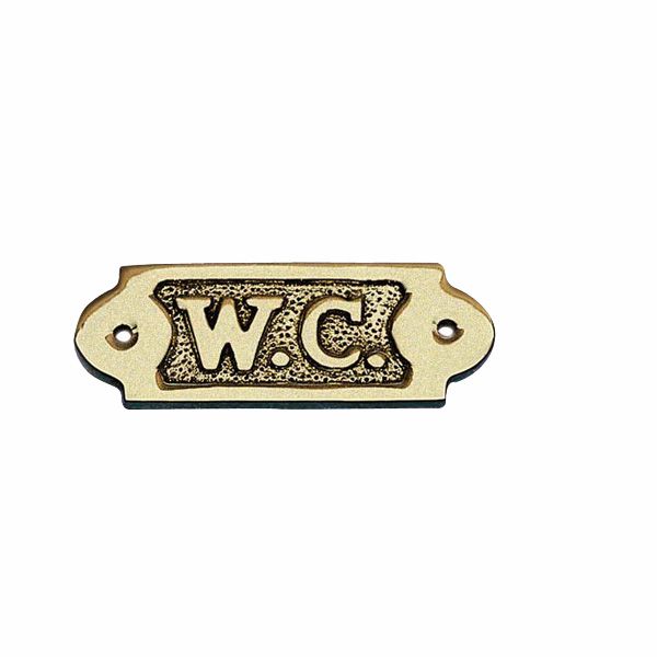 Türschild - W.C. / Messing 9cm - SMA NAUTIC PRODUCTS