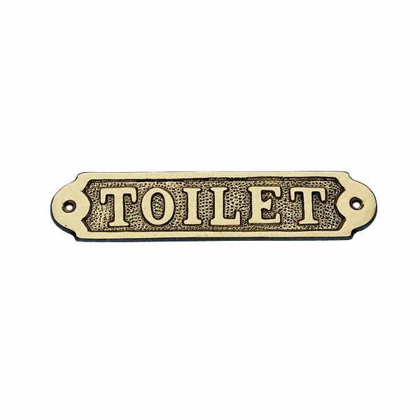 Türschild - TOILET / Messing 15cm - SMA NAUTIC PRODUCTS