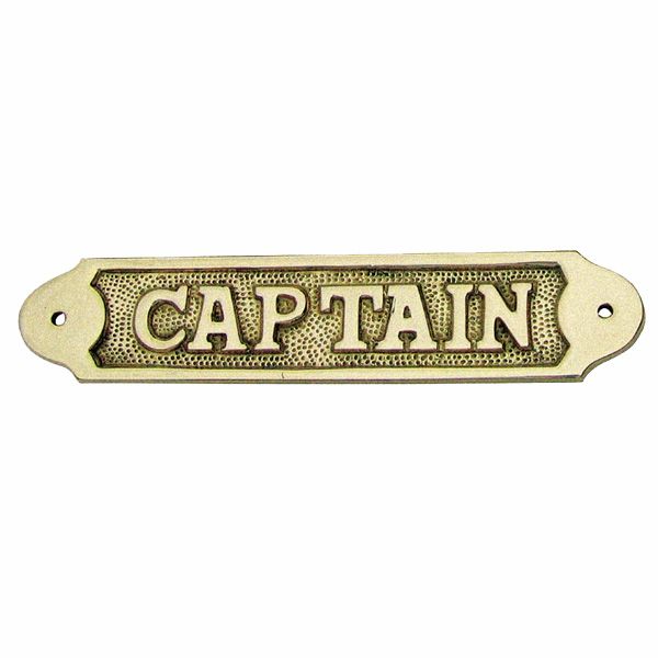 Türschild - CAPTAIN / Messing 16cm - SMA NAUTIC PRODUCTS