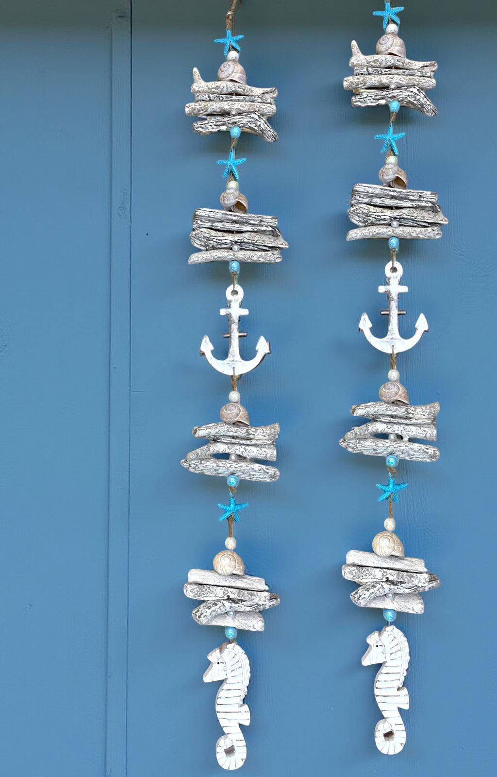 Girlande Treibholz, Seepferd & Anker / 112cm