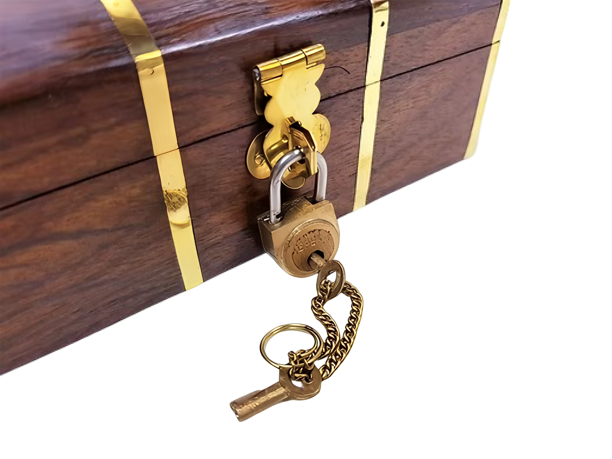 Spardose - Schatztruhe 14cm / mit kleinem Schloß & 2 Schlüsseln