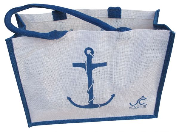 Strand- Shoppingtasche SEA CLUB aus Jutegarn - SMA NAUTIC PRODUCTS