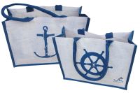 Strand- Shoppingtasche SEA CLUB aus Jutegarn - SMA NAUTIC PRODUCTS