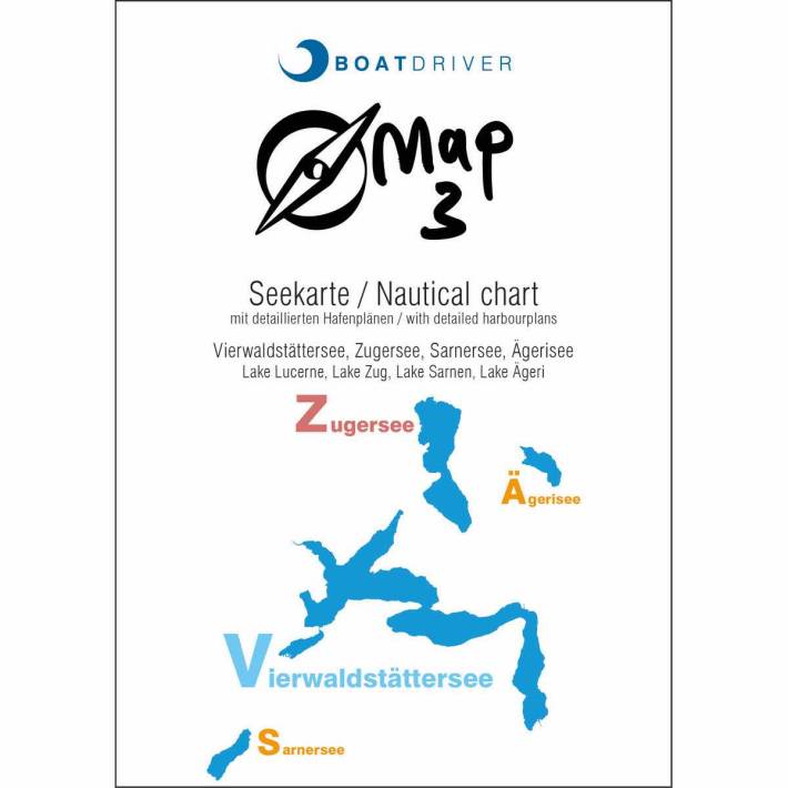 Seekarte Map3 / Vierwaldstaettersee, Zugersee, Sarnersee, Aegerisee 1:25000 - SMA NAUTIC PRODUCTS