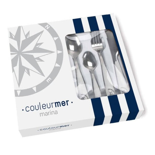 Besteckset Marina aus Edelstahl mit Windrose