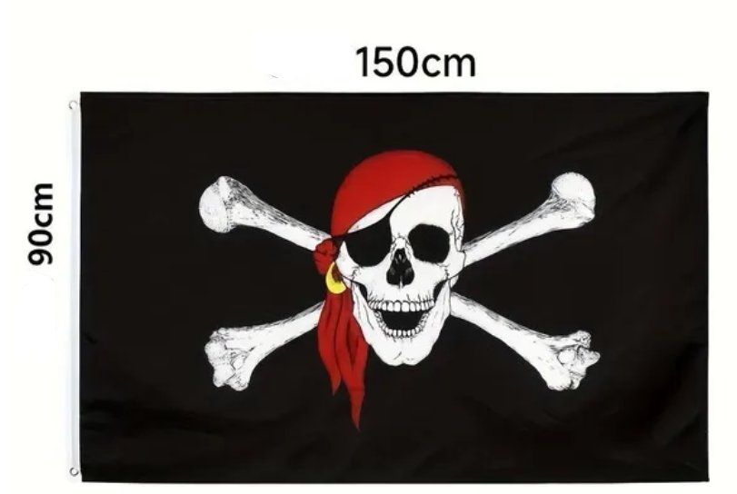 Piratenflagge "JOLLY ROGER" 150cm x 90cm