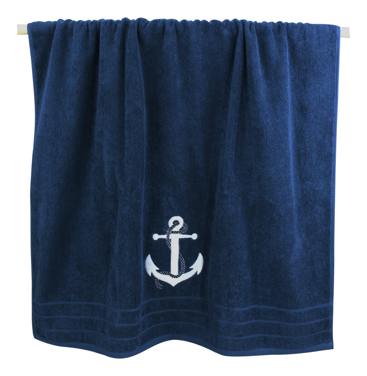 Badetuch - blau mit Anker / 90 x 150cm - SMA NAUTIC PRODUCTS