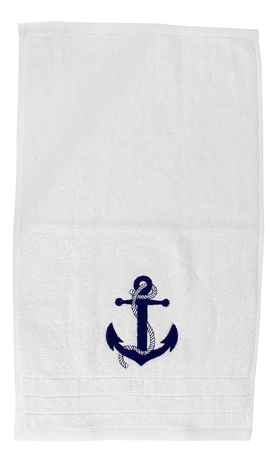 Gäste Handtuch - weiss mit Anker / 30 x 50cm - SMA NAUTIC PRODUCTS