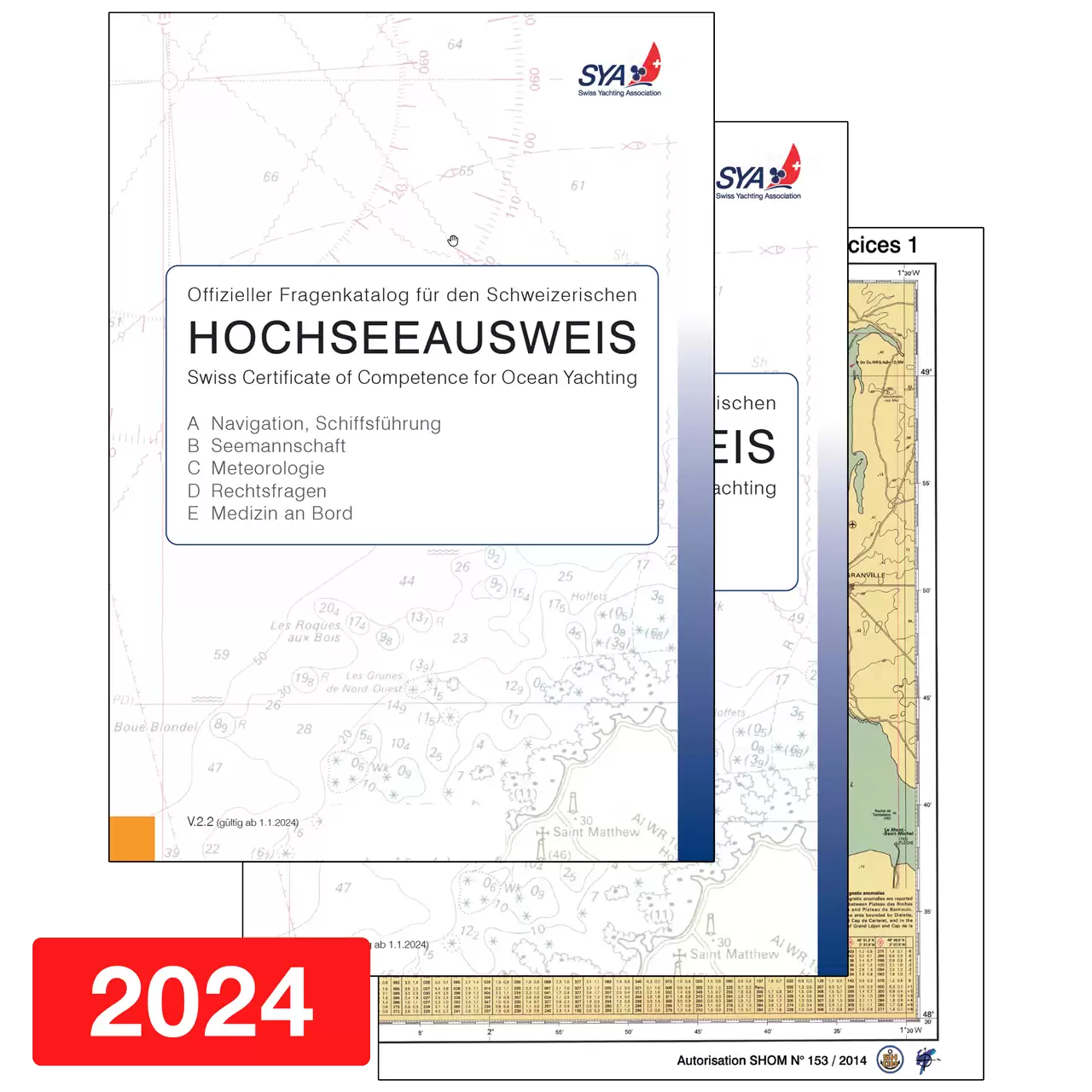 Offizieller SYA Fragenkatalog 2024 inklusive Übungskarten 1 - 4 - SMA NAUTIC PRODUCTS