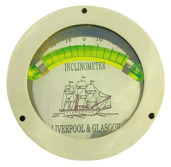 Krängungsmesser / Clinometer aus Messing Ø 11cm - SMA NAUTIC PRODUCTS